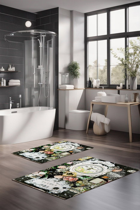 Mijölnir Juego de alfombrillas de baño CT-5357 de 2 piezas Multicolor Mijölnir Juego de alfombrillas de baño CT-5357 de 2 piezas Multicolor
